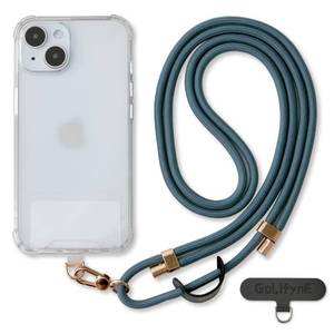 lot 6184 image: Golifyne Universal Phone Lanyard, Anti-Theft Crossbody Strap for iPhone 17 Pro Max and Most Smartphones, Adjustable Cell Phone Neck Holder w 2 Non-Adhesive Tether Tabs for Men and Women, TealGold