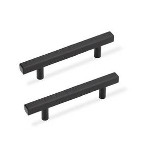 lot 6208 image: NIZADO 2 12 Inch Cabinet Pulls Black, Black Handles for Kitchen Cabinets 10 Pack, Square Drawer Dresser Handles, 4 Inch Overall Length