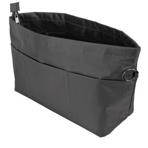 lot 6227 image: Time Wing Handbag Tote Purse Organizer Insert Bag Liner Shaper Divider Zipper 11 Pockets Compartments Medium Dark Grey