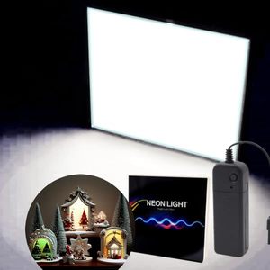 lot 6231 image: Flexible Led Panel,Electroluminescent Panel Sheet EL Tape Cuttable Soft for Mask Eye Cosplay Party Decor DIY-ContinuousSlow FlashFast Strobe 10x10cm white