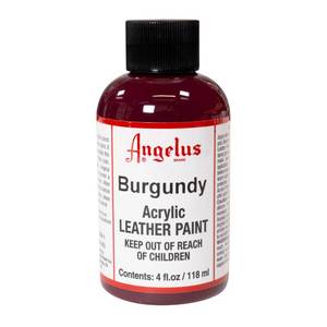 lot 6241 image: Angelus Acrylic Leather Paint, 4 oz, Burgundy