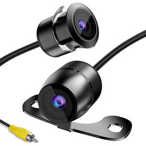 lot 6242 image: Backup Camera Flush Mount, Metal Housing 170°Wide View Angle RearSideFront View Camera for Car, Clear Night Vision IP69 Waterproof Reverse Camera for Vehicle SUV RV Pickup, 18.5mm, 12V24V, Black