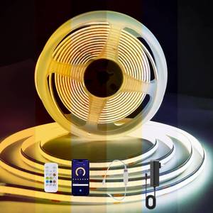 lot 6246 image: AUZIWE CCT COB LED Strip Light 9.84ft, Tunable White Warm White to Cool White LED Strip, 608LEDsM DC24V Tape Light, CRI90, Bluetooth App Control, Dimmable Strips for Bedroom, Office, DIY Lighting.