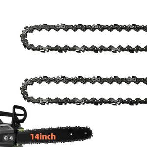lot 6248 image: 2 Pack 14 Inch Chainsaw Chain 52 Drive Links, .050 Gauge, 38 LP pitch, 14-Inch Replacement Chainsaw Chains Fits Craftsman, Echo, Poulan, Ryobi, Worx and More