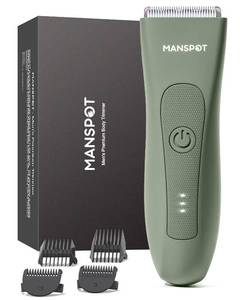 lot 6249 image: MANSPOT Manscape Hair Finishing Trimmers, Pubic Hair Trimmer for Men and Women, Electric Ball Trimmer Pubic Shaver,Hypoallergenic Ceramic Blade Heads,Waterproof WetDry Groin Shaver,20 Times Usage