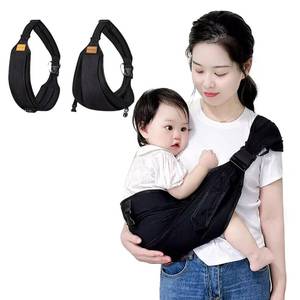 lot 6263 image: Baby Sling Carrier,Toddler Carrier,Baby Sling,Portable and Adjustable Non-Slip Hip Seat Carriers 10-45lbs(Black,Cloth)