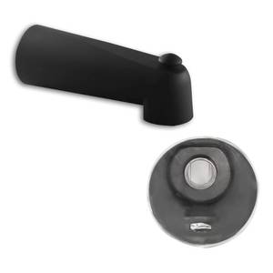 lot 6278 image: SENTO Black Universal Bathroom Tub Spout with Diverter, Durable Heavy Duty Metal Bathtub Faucet with Shower Diverter - 7 Inches 12 IPS Inside Thread, Matte Black