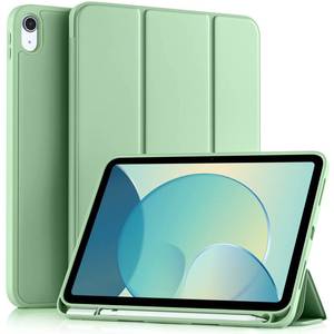 lot 6287 image: Akkerds Compatible with iPad (A16) 11th Generation Case 11 Inch 2025, for iPad 10th Generation Case 10.9 Inch 2022 with Pencil Holder,Slim Trifold Stand Protective Cover with Soft TPU Back,MatchaGreen