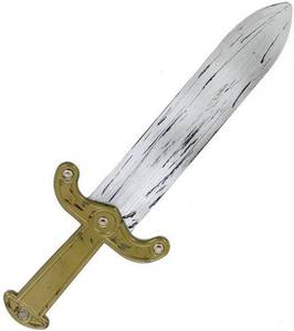lot 6290 image: Brown & Gray Roman Dagger Plastic Toy Sword - 14.75 (Pack of 1) - Perfect for Pretend Play, Cosplay, and Costumes