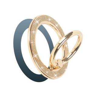 lot 6315 image: Guppy Magnetic Phone Ring Holder, Glitter Magnet Finger Ring Grip Stand Holder, 360° Rotation with Cell Phone Ring Stand, Compatible with MagSafe for iPhone 17 Pro Max 16 15 14 13 12All-Gold