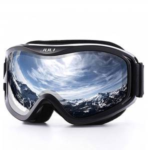 lot 6322 image: JULI Ski GoggleSnow Snowboard Goggles for Men, Women & Youth - 100% UV Protection Anti-Fog Dual Lens(Black Frame12% VLT Silver Len)