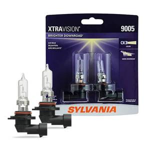 lot 6327 image: SYLVANIA - 9005 XtraVision Halogen Headlight Bulb - High-Performance Car Headlight - Halogen Light with No Glare - for Automotive - 2 Bulbs