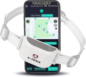 lot 6345 image: E-FENCE GPS Electronic FenceDog TrackerTraining Collar 3-in-1 Wireless Dog Collar Fence System, Electric Dog Smart Collar,Pet Containment System,Outdoor Use Only