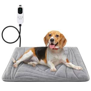 lot 6347 image: Petrendy Dog Heating Pad with Washable Cover, Soft Plush Pet Heating Pad with 9 Adjustable Temperature, Timer, Chew-Resistant Cord, Waterproof Electric Heated Pet Bed Mat for Dogs and Cats Indoor