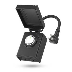 lot 6352 image: BN-LINK 24 Hour Heavy Duty Mechanical Timer, Outdoor Timer Outlet Waterproof with 30 Minutes Intervals, 2 Grounded Outlets for Christmas Lights Pool Pump,15A 12HP, ETL Listed