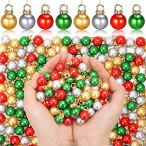 lot 6358 image: Halloscume 200pcs Christmas Mini Balls Ornaments Imitation Pearl Miniature Xmas Tree Hanging Decorations Colorful Glitter Balls for Christmas Holiday Party Decor(Red, Green, Gold, Sliver)