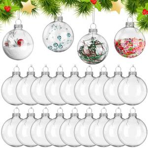 lot 7110 image: Liliful 24 Pcs Clear Glass Ornaments 2.36 Inch Fillable DIY Christmas Glass Ornament Balls for Crafts Hanging Bulbs Ornaments for Crafts Projects Christmas Party Wedding Home Decor