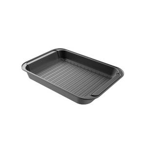 lot 7121 image: Roasting Pan with Rack-Nonstick Oven Roaster with Removable Grid to Drain Fat and Grease-Healthier Cooking with Kitchen Bakeware by Classic Cuisine