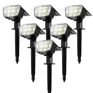 lot 7125 image: TECKNET Spot Lights Outdoor with 59 LED, 6 Pack Solar Lights Outdoor Waterproof IP65, Auto OnOff Solar Spot Lights, 3 Lighting Modes Solar Powered Garden, 2-in-1 Solars Landscape Light (Cool White)