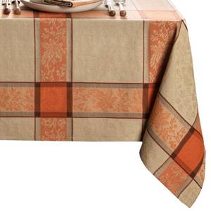 lot 7130 image: Elrene Home Fashions Autumnal Harvest Jacquard Woven Fall Foilage Thanksgiving Cotton Tablecloth, 60x102 Rectangle