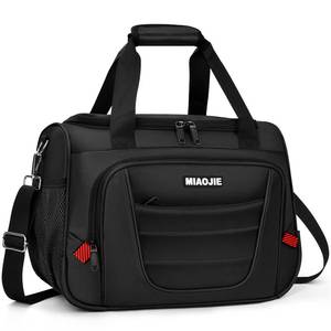 lot 7132 image: Underseat Carry On luggage Bag Airplanes Personal Item Bags Weekender Overnight Travel Tote Bag Shoulder Small Softside Carry on Luggage Travel Duffel Bags For Men Women -16 IN Black
