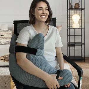 lot 7134 image: Post Shoulder Surgery Pillow, Shoulder Pillow for Shoulder Pain, Rotator Cuff Pillow, Arm Pillows for Adults After Surgery, Side Sleeper Pillow for Neck and Shoulder Pain Relief (blue with strap)