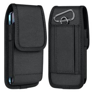 lot 8232 image: ykooe Cell Phone Pouch Nylon Belt Holster Case Compatible with iPhone 17 16 15 14 13 12 11 & Pro Models, Samsung Galaxy S20 S21 S22 S23 S24 S25, Black��L
