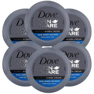 lot 8260 image: Dove MenCare Ultra Hydra Cream, Face, Hands and Body care, All Skin Types, 6 Pack of 2.53 Oz Each