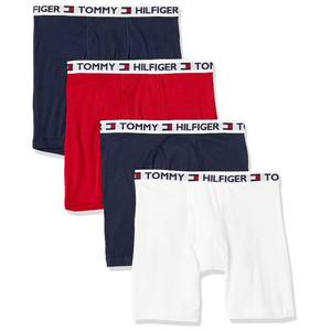 lot 8279 image: Tommy Hilfiger Mens 4 Pocket Boxer Brief, RedNavyWhite, Medium
