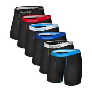 lot 8285 image: Hanes Mens Underwear Boxer Briefs Pack, Moisture-Wicking Underwear, Stretch-Cotton Boxer Briefs, 6-Pack, SIZE LARGE