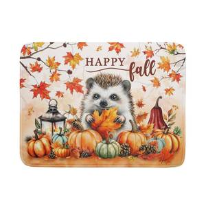 lot 8295 image: Happy Fall Dish Drying Mat - Large Absorbent Microfiber Drying Pad for Kitchen Counter 18 X 24 in Yellow