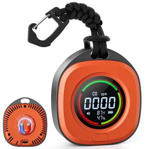 lot 8305 image: Portable Carbon Monoxide Detectors for Travel 3-in-1 Square Carbon Monoxide Monitor with 43 Detection Holes, RV CO Detector Alarm TempHumidity Sensor for Home, Camping & Travel Tent Car