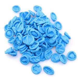 lot 8309 image: Lind Kitchen 100PCS Blue Disposable Nitrile Finger Cots Nitrile Rubber Non-allergenic Finger Protectors for Beauty, Manicure, Household Cleaning