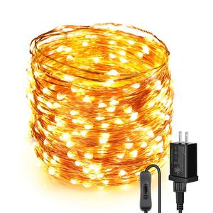lot 8314 image: Moobibear LED String Lights 99ft UL Listed Plug in Fairy Lights 300 LED Warm White Waterproof Copper String Lights with ONOff Switch for Bedroom Patio Birthday Wedding Valentines Day Decor