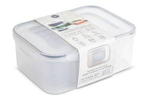 lot 19698 image: Brooklyn Steel Nested Snap Lid Food Storage Containers - Rectangular - 5 Containers - Grey