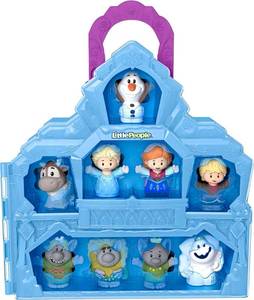 lot 19707 image: Fisher-Price Little People Toddler Toy Disney Frozen Carry Along Castle Case Playset with Figures for Pretend Play Kids Ages 18 Months��