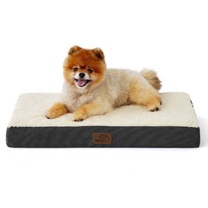 lot 19736 image: Bedsure Dog Bed for Small Dogs - Comfy Flat Puppy Beds with Removable Washable Cover, Orthopedic Egg Crate Foam Pet Mat, Suitable for Pet Up to 15 lbs