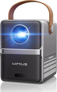 lot 19745 image: Electric Focus Mini Projector with 5GWiFi and Bluetooth, WIMIUS 1080P Outdoor Projector, Portable Movie Projector, 300 Screen, Compatible with iOSAndroidTV StickHDMIPS5 M