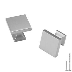 lot 20245 image: homdiy 25 Pack Cabinet Knobs Brushed Nickel Drawer Knobs - Square Cabinet Knobs for Dresser Drawers Silver Kitchen Cabinet Hardware