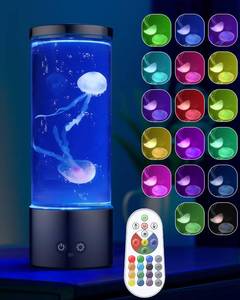 lot 20252 image: Pawfly 11 inch Jellyfish Lamp USB-C Powered LED Jellyfish Light with 4 Lighting Modes & 17 Color Changing Effects Table Mood Lamp Night Light for Home Office Decoration Gift for Birthday Easter