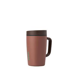 lot 20254 image: Owala SmoothSip Slider Stainless Steel Insulated Travel Mug with handle, 100% Leak Proof, For Hot and Cold Drinks, Travel Friendly with Sliding Lock Lid, 12oz, BPA Free, Leak Proof, Cozy Cocoa