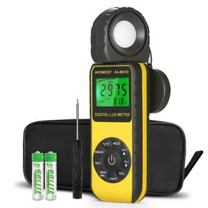 lot 20268 image: Digital LuxFoot Candle Light Meter, AIOMEST Illuminance Lumen Tester 0.01400,000 Lux, Handheld Luxometro AI-881D for LED Plant Grow Lighting, Luxmeter wData Logging & Rotatable Detector
