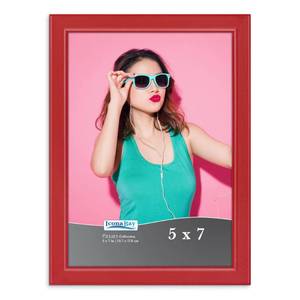 lot 20272 image: Paint Scratching Icona Bay 5x7 Picture Frame, Red Colored Solid Wood Scandinavian Style Frame for Photo, Pizzazz Collection