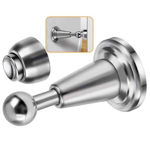 lot 20286 image: Door Stopper, Magnetic Door Stop, Soft-Catch Magnetic Door Catch, Door Hold Open, Stainless Steel, Brushed Satin Nickel Chrome, Hold Your Door Open Softly, Wall Mount, 1 Pack