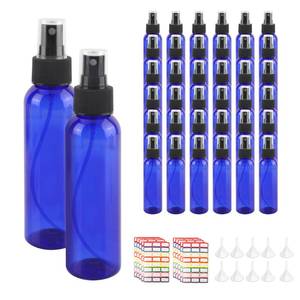 lot 20289 image: YEUIKERR 36 Pack Blue Small Spray Bottles 4 oz120 ml Plastic Spray Bottles, Fine Mist Empty Small Travel Spray Bottle, Refillable Mini Sprayer Empty Bottle Bulk with 10 Funnels and 10 Labels
