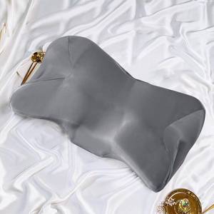 lot 20321 image: Eychei Satin Pillowcase for Cervical Pillow, Dark Grey Silky Cervical Pillow Case Contour Pillow Case Cover with Zipper, Smooth Ergonomic Pillowcase for Neck Pillow Cover