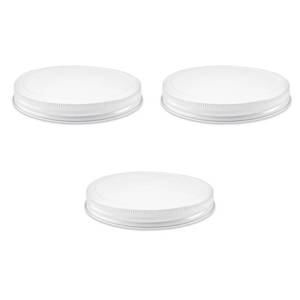 lot 20374 image: The Kombucha Company - 3-Pack White Metal Lids for 1 Gallon & 12 Gallon Wide Mouth Glass Jars �� 110mm (4.33) Fit �� Food-Grade, Leak-Resistant Caps (Jars Not Included)
