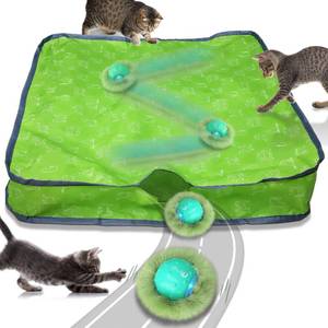lot 20380 image: Waaiio Interactive Cat Toys for Indoor Cats,Automatic Moving Cat Ball in Pouch,Chirping Stimulation,Hide-n-Seek Chase Exercise Game,Motion Activate,Rechargeable Kitten Toys