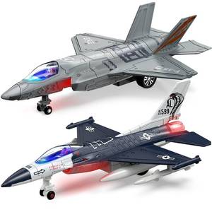 lot 1870 image: Geyiie Fighter Jet Airplane Toy for Toddlers 3��5 with Lights & Sounds, Durable Diecast Metal Airplane Model, for Boys & Girls, Indoor Play