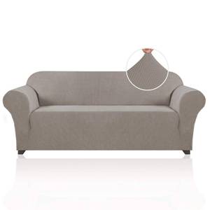 lot 1889 image: PrinceDeco Stretch Sofa Cover Slipcover Couch Covers for 3 Cushion Couch Furniture Protector Sofa Covers with Non Slip Elastic Bottom Dogs Pet Friendly Fitted (Sofa, Taupe)